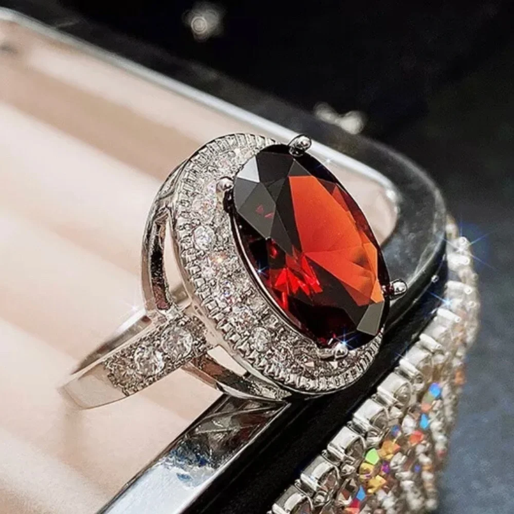 RUBY BRIDAL WEDDING RING S10 - Picture 4 of 5